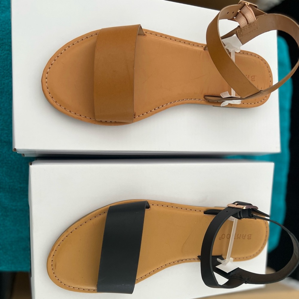 Sandals all sizes black and tang